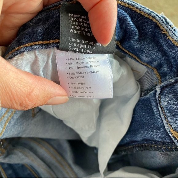 Kancan Distressed Skinny Jeans Medium Wash Ripped Holey Jeans High Rise: 9/28 - Picture 7 of 11